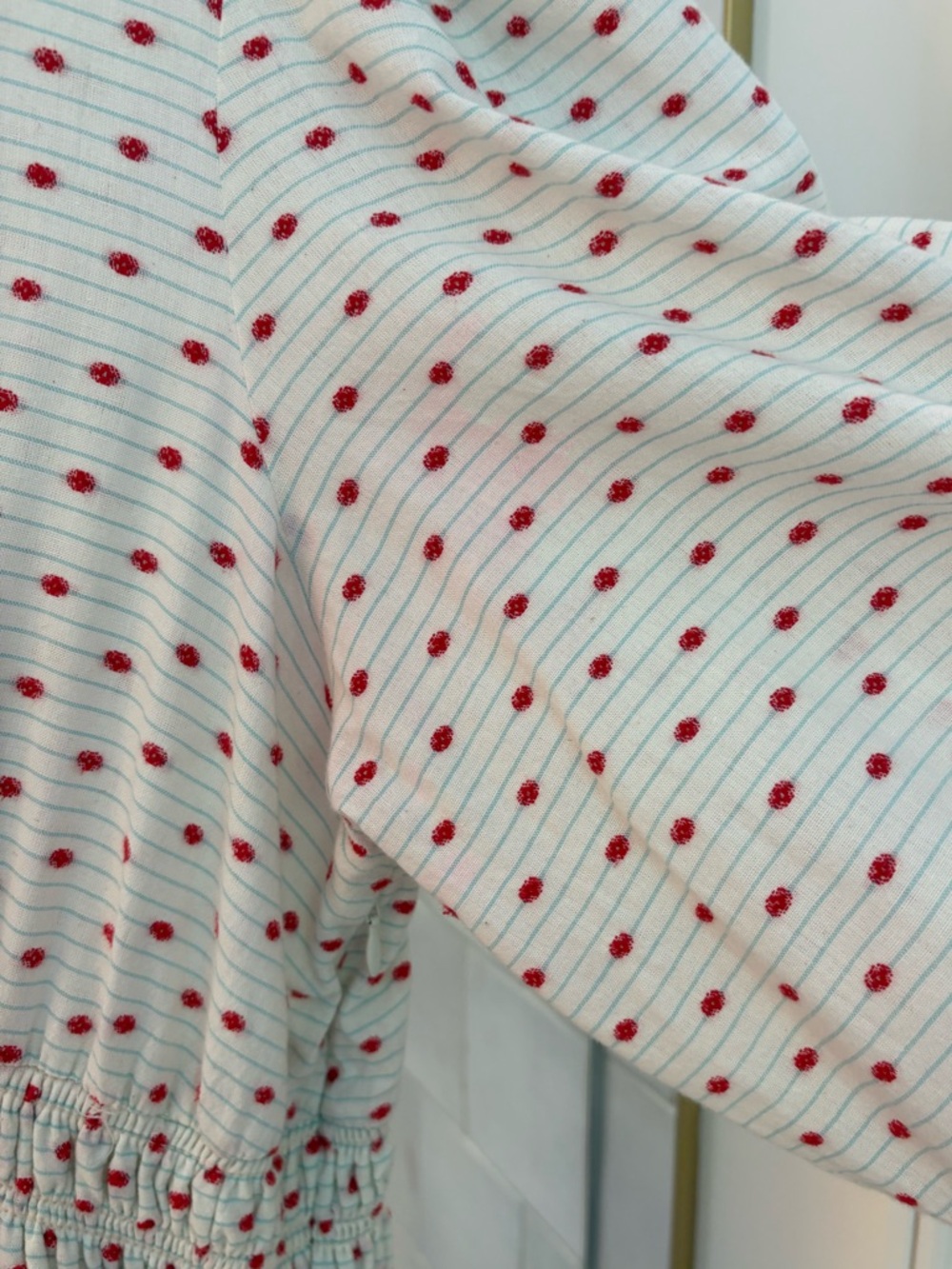 GUC HUNTER BELL Ellison Dress. Off White/Red Dots. Size XL. Retail price $395. - Picture 4 of 7